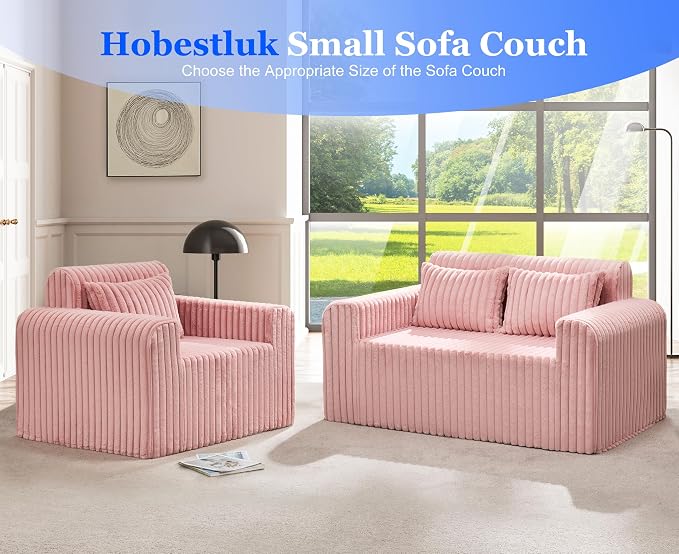 Hobestluk Couch Sofa 2-Seater Foam Sofa Loveseat - Image 6