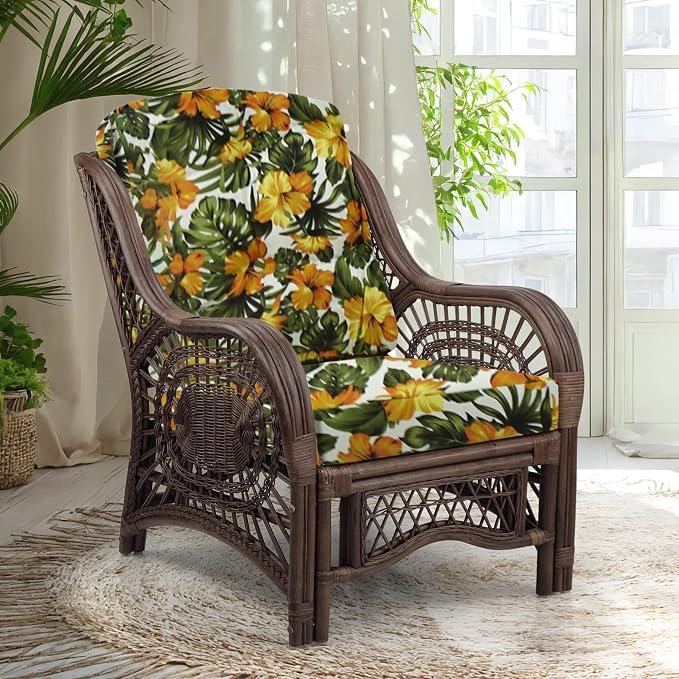 Malibu Lounge Living Accent Armchair Natural Rattan Wicker Handmade Design by Wickerix