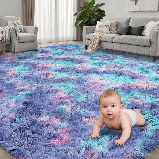 Fluffy 4x6 Area Rugs for Living Room Bedroom: Ultra Soft Shag Rug Non-Slip - Image 2