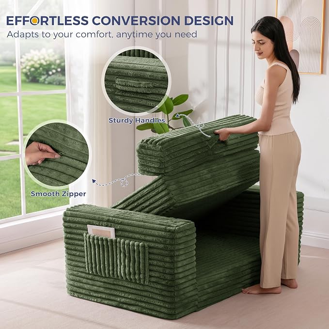 MAXYOYO Convertible Sofa Bed, 2 in 1 Folding Couch Bed - Image 9