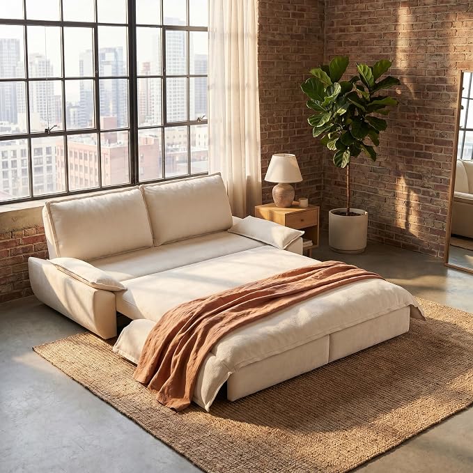 73.2" Sofa Bed Queen, 3-in-1 Pull Out Sofa Bed - Image 10