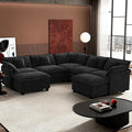 Ihanherry 114" V-Shaped Modern Sofa Modular Sectional Cloud Couch by iHanHerry