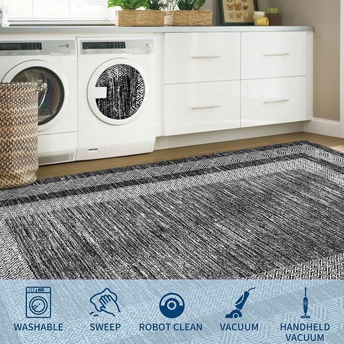 GarveeHome Washable Runner Rug 2x6 Modern Hallway Rug Non Slip Entryway Runner - Image 7
