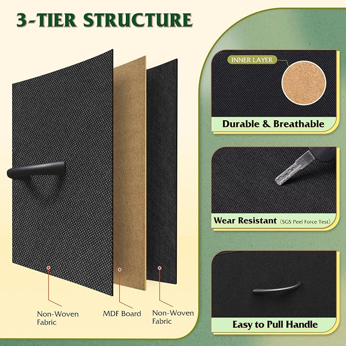 WLIVE Fabric Dresser for Bedroom, Tall Dresser - Image 6