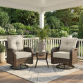 Patio Furniture Set, High Back Swivel Chairs, Weather Resistant Olefin Fabric by SAILARYPatioFurniture