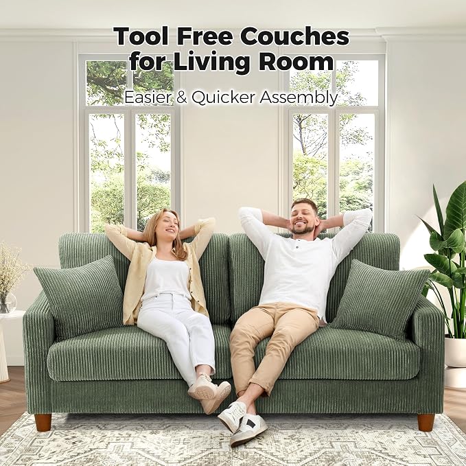 70in L Shaped Couch, Modular Sofa No Tool Assembly, Comfy Sectional Couches - Image 4
