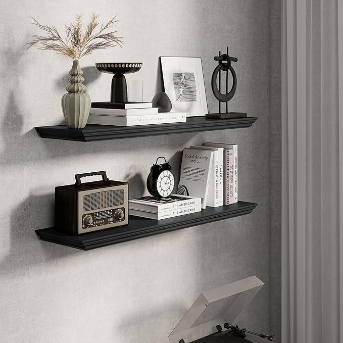 Fun Memories Floating Shelves 36 Inch Long, 9.3 Inch Deep Classic Crown Molding - Image 5
