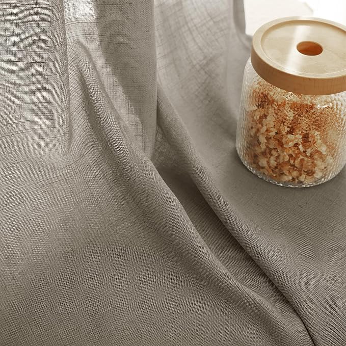 Taupe Linen Curtains 84 inches Long - Image 2