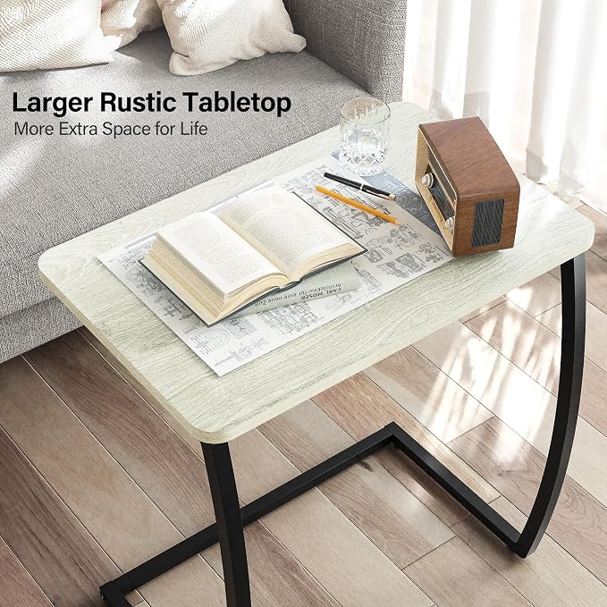 SRIWATANA Side Table, End Table, Vintage C-Shaped Couch Table - Image 6