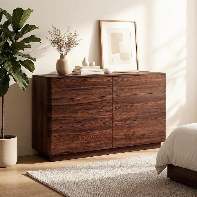 ACCOHOHO 6 Drawer Dresser for Bedroom, Large Storage Chest of Drawers, TV Stand - Image 4