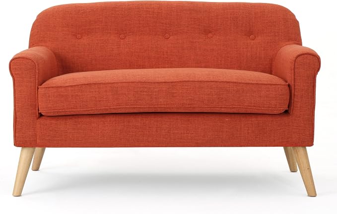 GDFStudio Mid Century Modern Fabric Loveseat - Image 8
