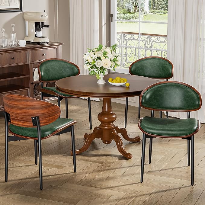 YaFiti Dining Chairs Set of 4, Dining Room and Kitchen Chairs, Mid Century by YaFiti