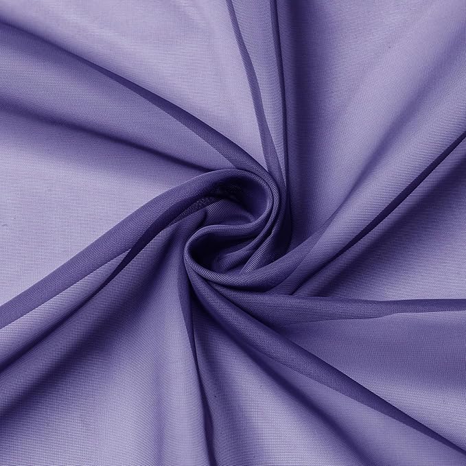 Aiyufeng Purple Sheer Curtains 63 Inch Length 2 Panels Set, Light Filtering - Image 7