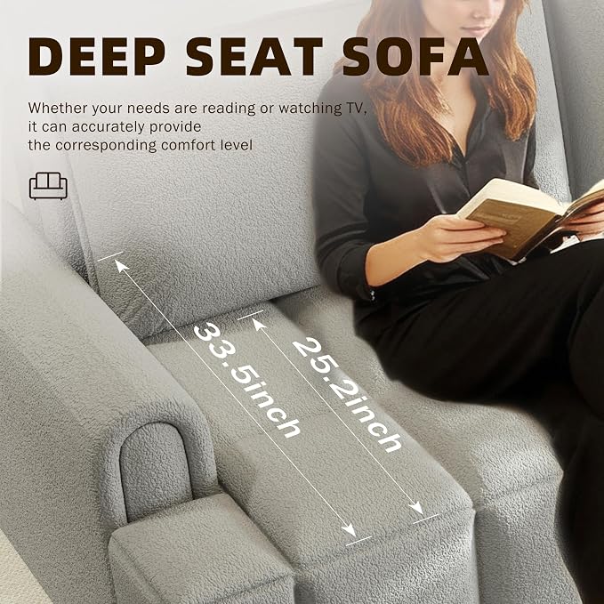 KEIKI 90.2" Space-Saving Convertible Sofa Bed – 3-in-1 Sleeper Couch - Image 7