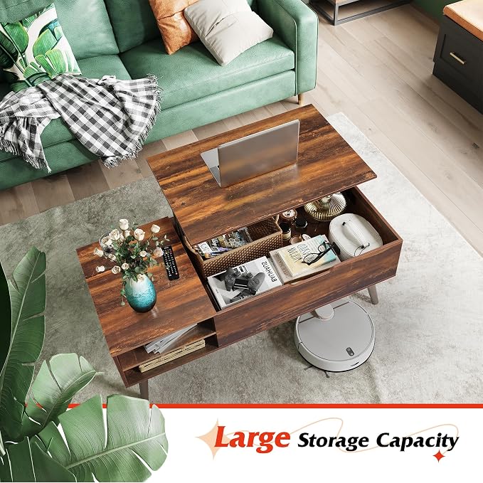 WLIVE Coffee Table, 47“ Lift Top Coffee Tables - Image 5