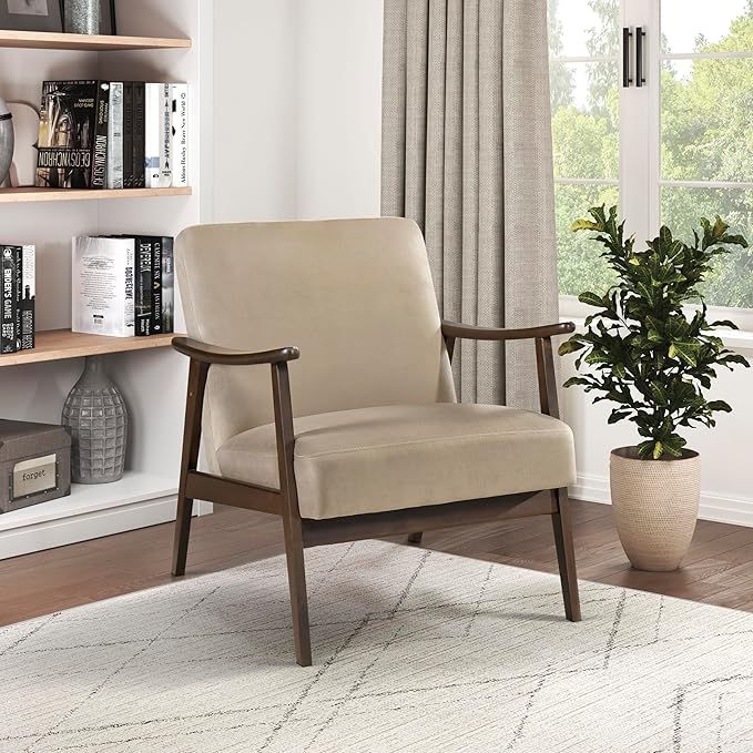 Lexicon Mid Century Modern Chair Velvet Accent Chair by Lexicon