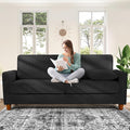 70in Corduroy Couch, Kidirect Sofa No Tool Assembly, Comfy Couches by Kidirect