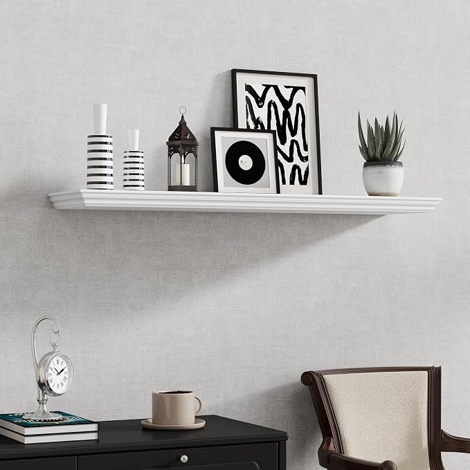Fun Memories Floating Shelves 40 Inch Long, 9.3 Inch Deep Classic Crown Molding - Image 7