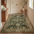 Area Rugs for Living Room, 4x6 Washable Rugs for Bedroom, Non-Slip Retro Floral by Rtizon