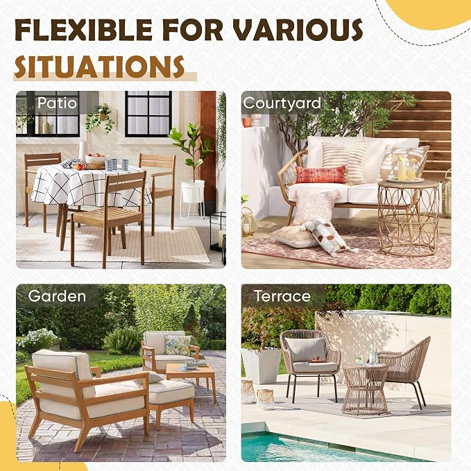 Greesum Set of 2 Outdoor Rocking Chair, Rust-Proof & UV-Resistant, Comfortable - Image 5