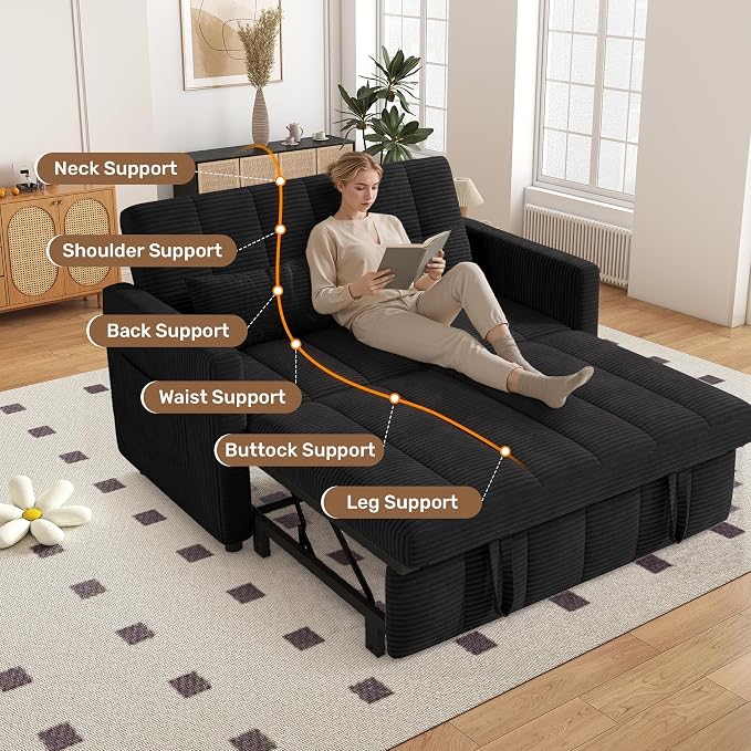 Nebuaegis Sleeper Sofa Bed, 3-in-1 Convertible Pull Out Couch - Image 3