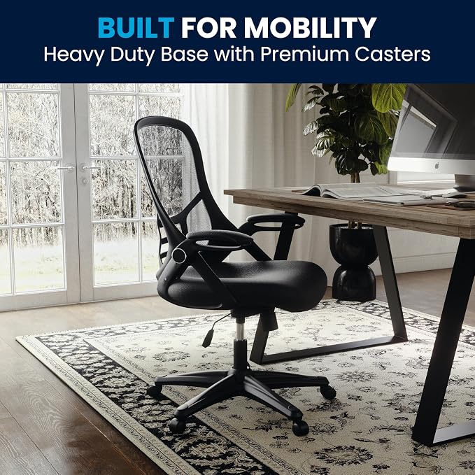 Flash Furniture Porter High Back Black Mesh Ergonomic Swivel Office Chair - Image 6
