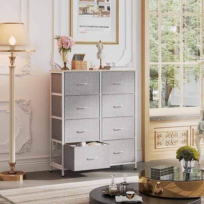 WLIVE Fabric Dresser for Bedroom, Tall Dresser - Image 2