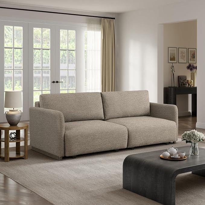 Serta Vail 86" Convertible Sleeper Sofa, Queen Size, Wall-Hugging Dreamglide by SertaDreamConvertibles