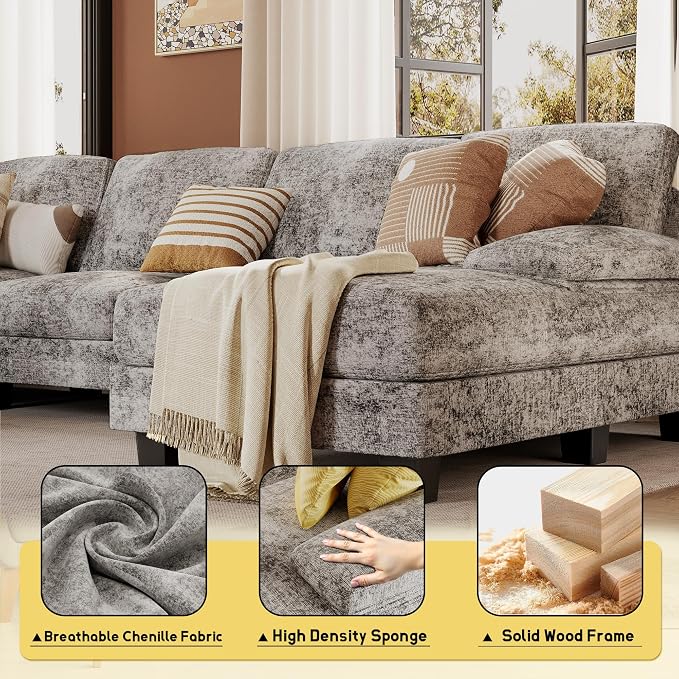 JUMMICO Sectional Couches for Living Room, U Shaped Couch - Image 5