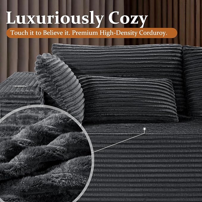 37" Cloud Sectional Couch Ottoman - Image 8