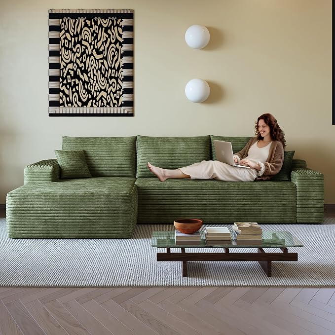 108" Sectional Couches for Living Room Cloud Couch Sofa - Image 4