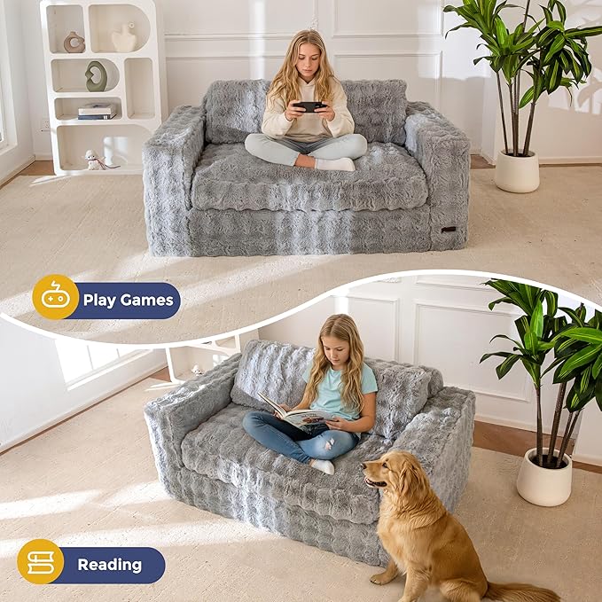 MAXYOYO Loveseat Sofa for Living Room, Small Sofa Couch Tufted Boneless Couch - Image 4