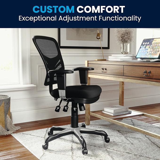 Flash Furniture Nicholas Mid-Back Swivel Desk Chair - Image 9