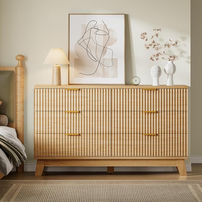 BORNOON 53" Long Dresser for Bedroom, 6-Drawer Dresser - Image 4