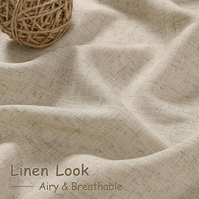 Nanspring Taupe Burlywood Curtains 90 Inches Long - Image 4