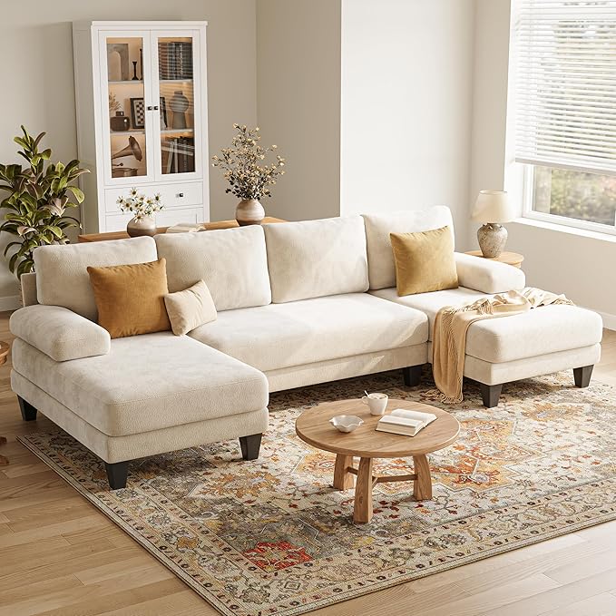 U-Shaped Sectional Couches for Living Room | 112 Inch Modern Sectional Couch | by TROMIRY