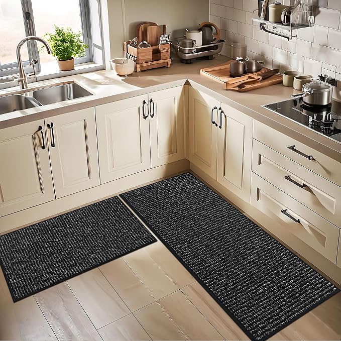 BEQHAUSE Kitchen Rugs and Mats 2PCS, Non-Slip Kitchen Mats - Image 8