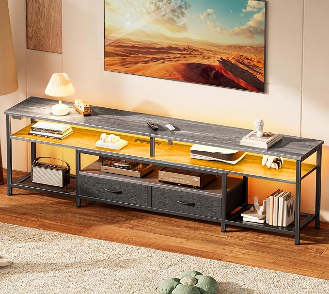 Huuger TV Stand for 75 80 Inch TV, Entertainment Center by Huuger
