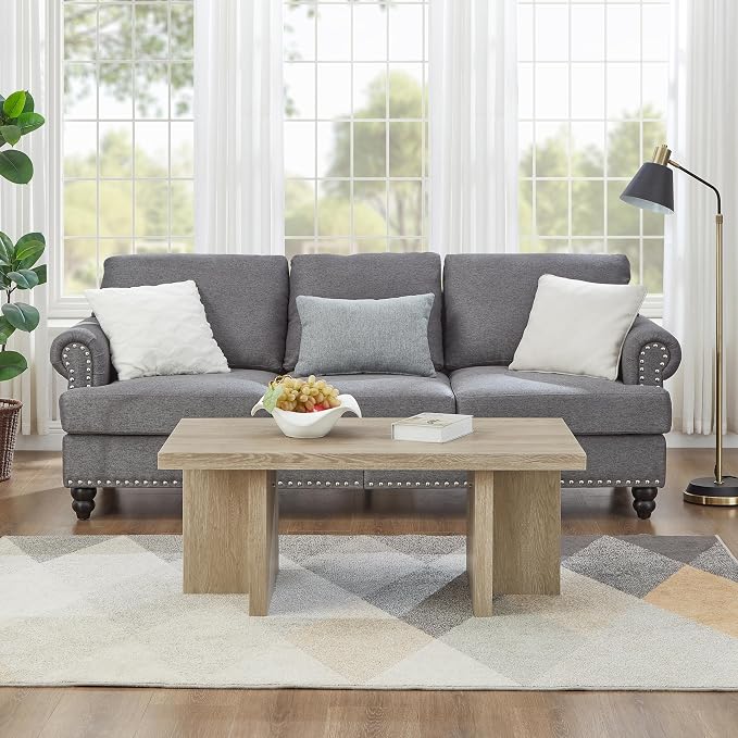 Roundhill Furniture Mchome 3-Piece Coffee Table Set, Coffee Table and Two End - Image 4