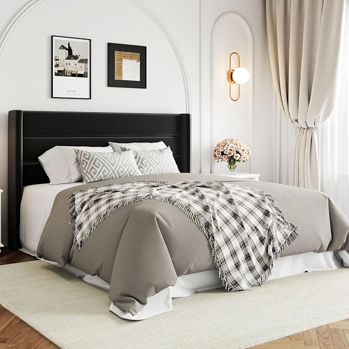 Allewie Queen Size Velvet Lift Up Storage Bed, Modern Wingback Headboard - Image 7