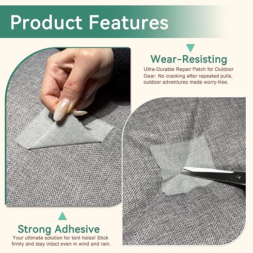 Besezx Linen Fabric Repair Tape, 3x79 Inch Self Adhesive Repair Patches - Image 4