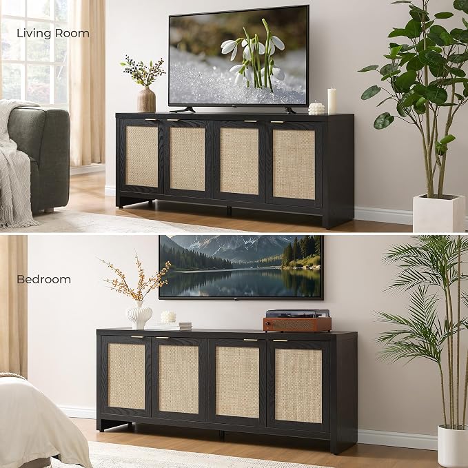 SICOTAS TV Stand for Living Room Boho Entertainment Center for Bedroom - Image 8