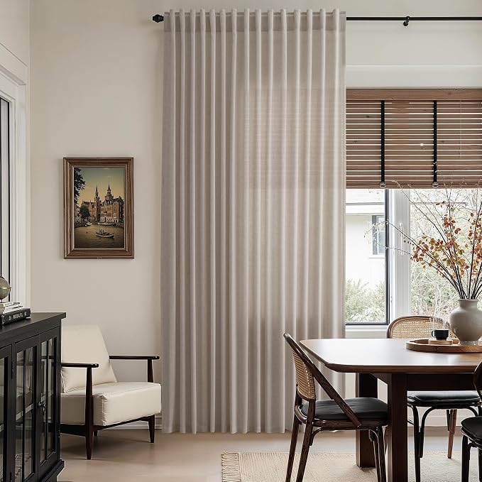 Nanspring Ecru Curtains 63 Inch Length - Image 6