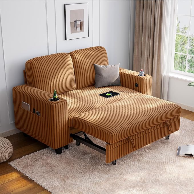LINSY HOME Sectional Sleeper Sofa Pull Out Couches by LINSYHOME