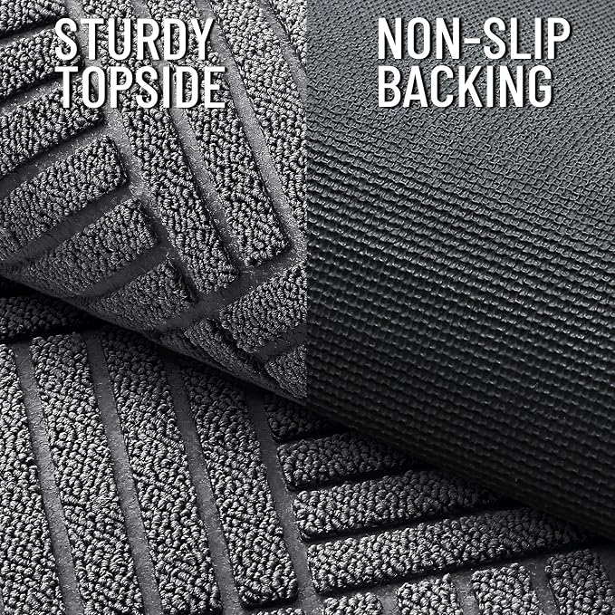 OLANLY Front Door Mat Outside Entrance 35x23, Heavy Duty Sturdy Natural Rubber - Image 2