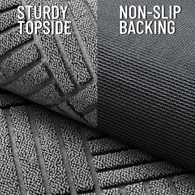 OLANLY Front Door Mat Outside Entrance 33x21, Heavy Duty Sturdy Natural Rubber - Image 3