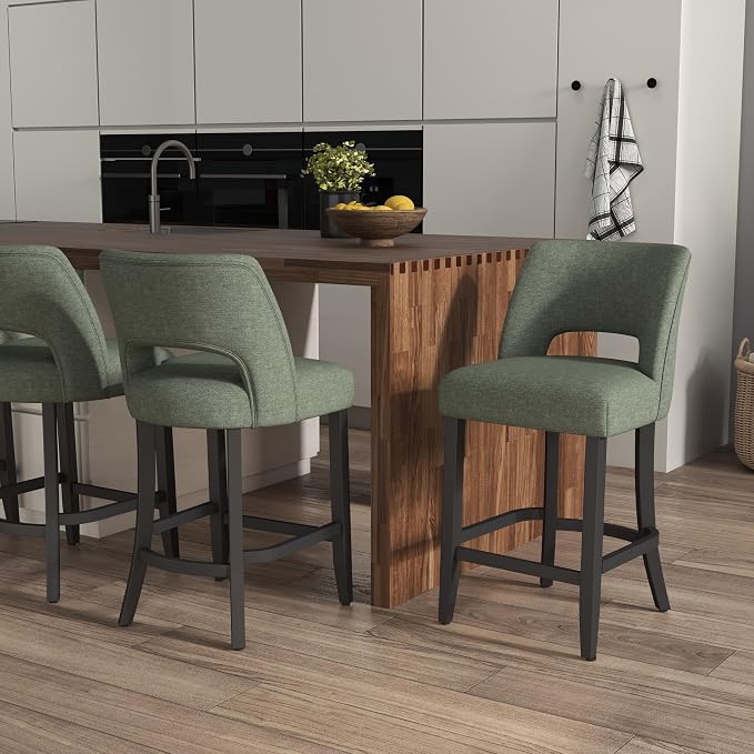 VKNOW Bar Stools Set of 6, Modern Counter Stools - Image 4