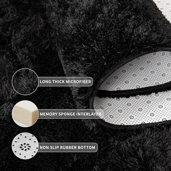 Tepook Super Soft Fluffy Rugs for Bedroom, Shag 5x7 Area Rugs for Living Room - Image 5