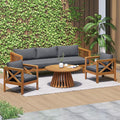 Merax Outdoor 4-Piece Acacia Wood Conversation Set by Merax