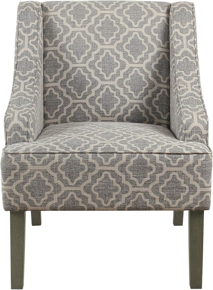 Homepop Home Decor | Upholstered Classic Swoop Arm Accent Chair | Accent Chairs - Image 3